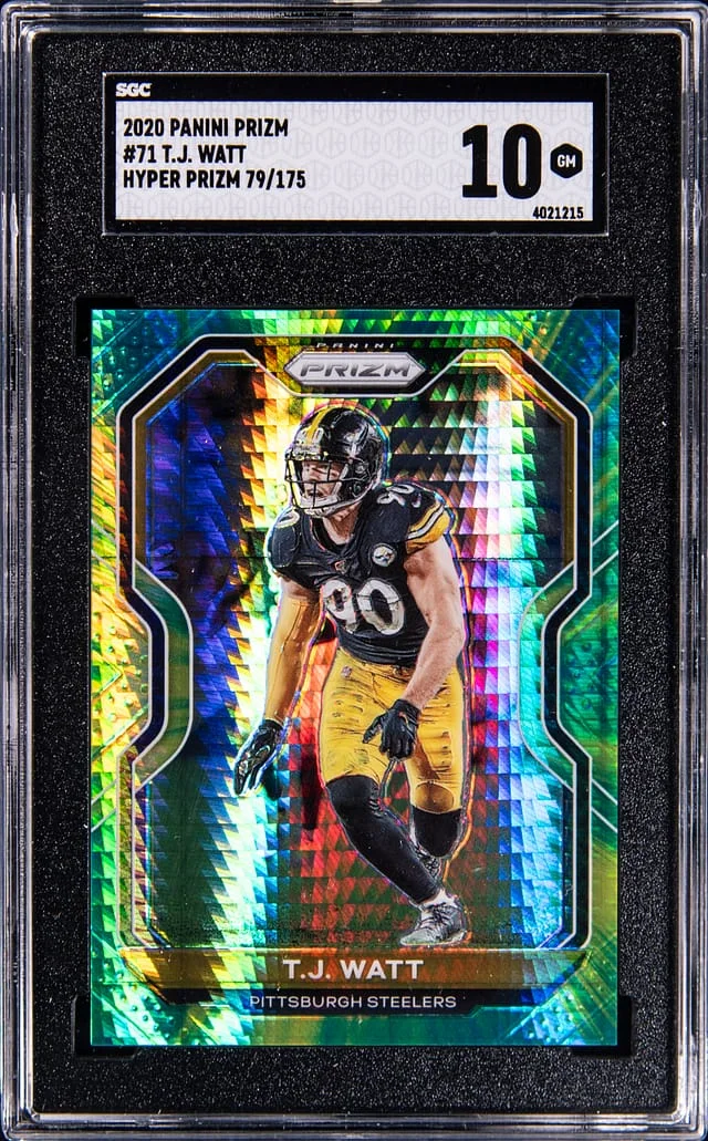 2020 Panini Prizm T.J. Watt Hyper Prizm #71 card image