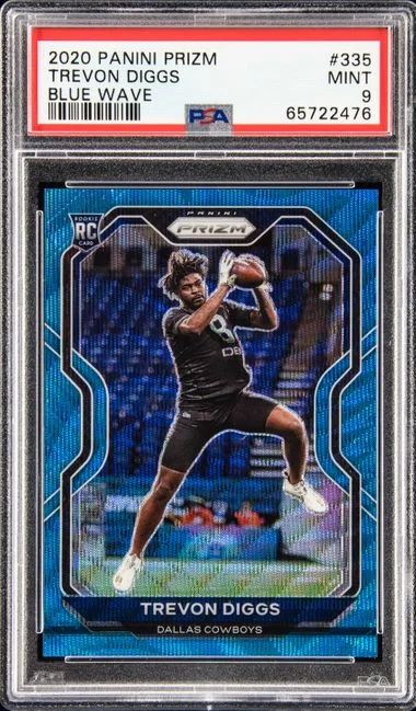2020 Panini Prizm Trevon Diggs Blue Wave #335 card image