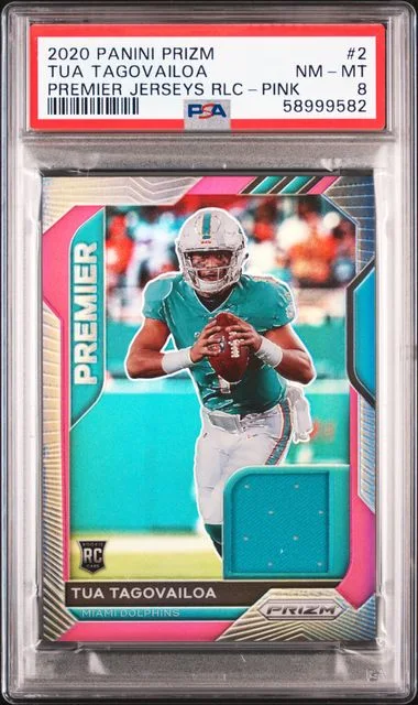 2020 Panini Prizm Tua Tagovailoa Patch Autograph (RPA) Gold Prizm #2 card image