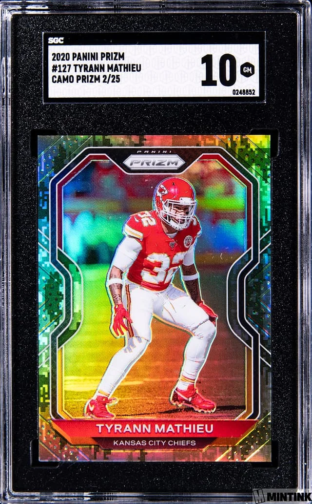 2020 Panini Prizm Tyrann Mathieu Camo Prizm #127 card image