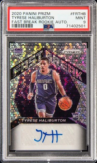 2020 Panini Prizm Tyrese Haliburton Fast Break Autographs #FR-THB card image