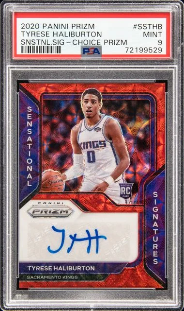 2020 Panini Prizm Tyrese Haliburton Sensational Signatures Choice Prizm #SSTHB card image
