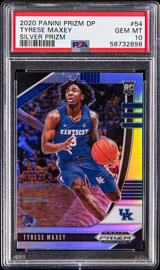 2020 Panini Prizm Tyrese Maxey Rookic Silver Prizm #54 card image
