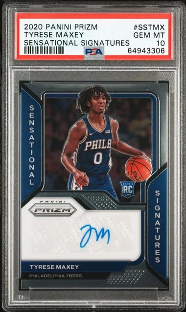 2020 Panini Prizm Tyrese Maxey Sensational Signatures #SS-TMX card image