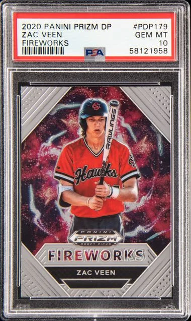 2020 Panini Prizm Zac Veen Fireworks #PDPP179 card image