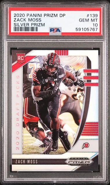 2020 Panini Prizm Zack Moss Silver Prizm #139 card image