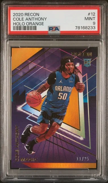 2020 Panini Recon Cole Anthony Holo Orange #12 card image