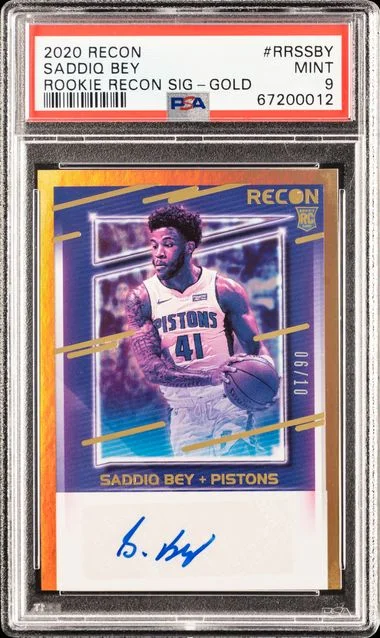 2020 Panini Recon Recon Signatures Gold Rrssby Saddiq Bey #no-number card image