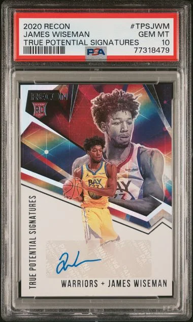 2020 Panini Recon True Potential Signatures Tpsjwm James Wiseman #no-number card image