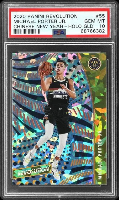 2020 Panini Revolution Michael Porter Jr. Chinese New Year-Holo Gold #55 card image