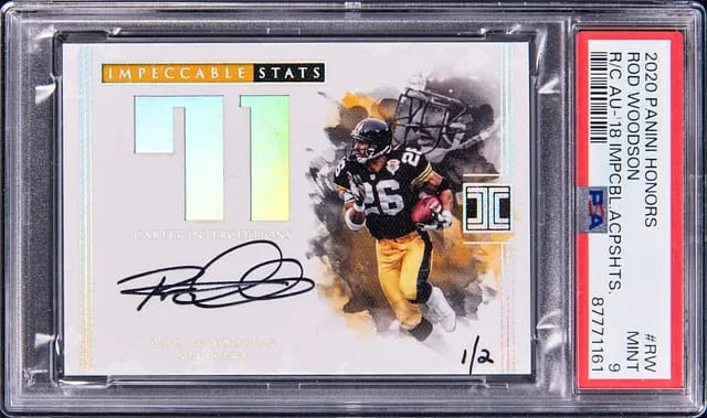 2020 Panini Rod Woodson Honors Recollection Collection Impeccable Stats Career Interceptions #IST-RW card image
