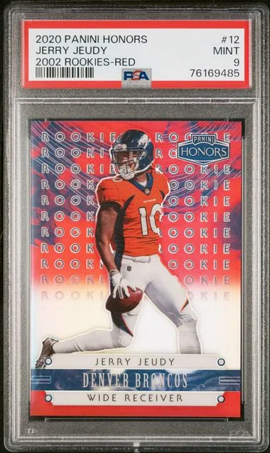2020 Panini Rookies Red 12 Jerry Jeudy Honors #2002 card image