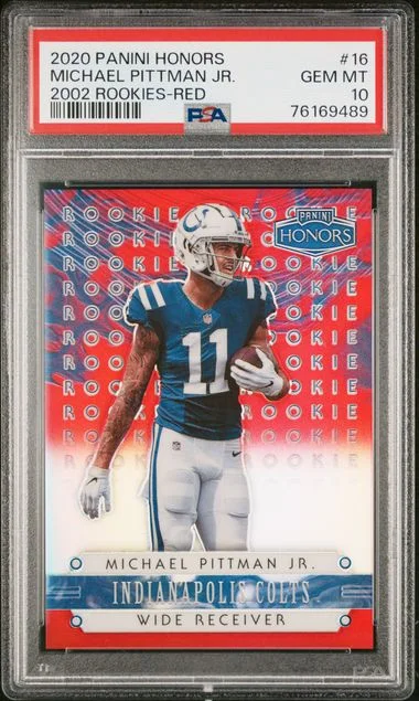 2020 Panini Rookies Red 16 Michael Pittman Jr. Honors #2002 card image