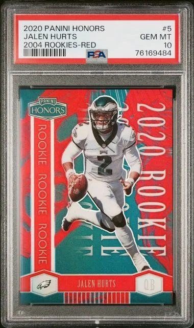 2020 Panini Rookies Red 5 Jalen Hurts Honors #2004 card image
