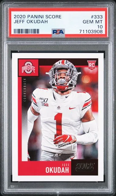 2020 Panini Score Jeff Okudah #333 card image