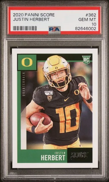 2020 Panini Score Justin Herbert #362 card image