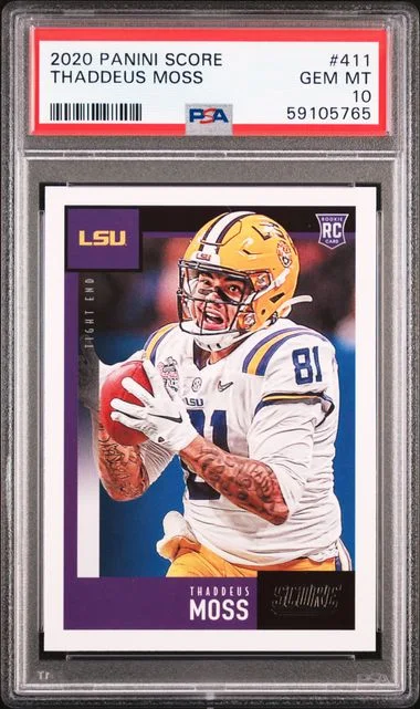 2020 Panini Score Thaddeus Moss #411 card image