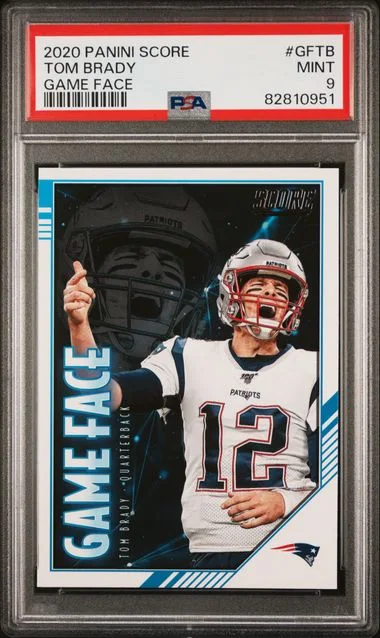 2020 Panini Score Tom Brady Game Face #GFTB card image