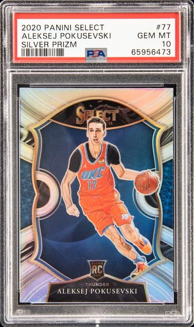 2020 Panini Select Aleksej Pokusevski Silver Prizm #77 card image