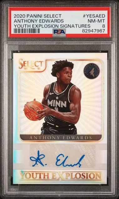 2020 Panini Select Anthony Edwards Youth Explosion Signatures #YESAED card image