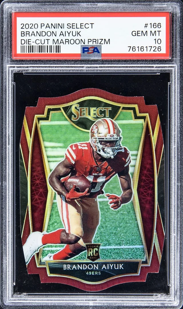 2020 Panini Select Brandon Aiyuk Die - Cut Maroon Prizm #166 card image