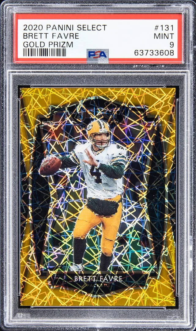 2020 Panini Select Brett Favre Gold Prizm #131 card image