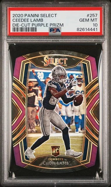 2020 Panini Select Ceedee Lamb Die-Cut Purple Prizm #257 card image