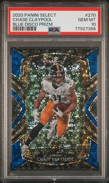 2020 Panini Select Chase Claypool Blue Disco Prizm #270 card image