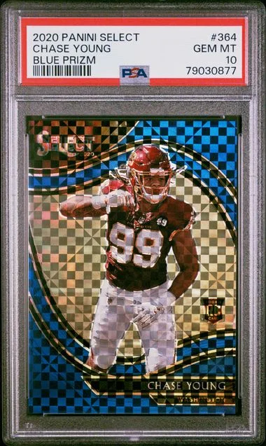 2020 Panini Select Chase Young Orange Die-Cut #364 card image