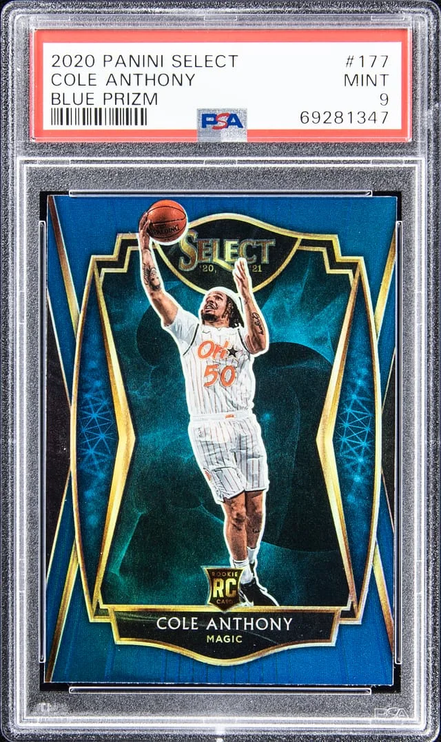 2020 Panini Select Cole Anthony Blue Prizm #177 card image