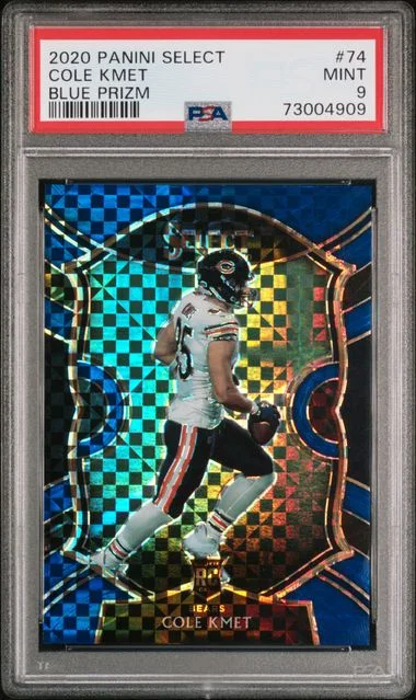 2020 Panini Select Cole Kmet Blue Prizm #74 card image