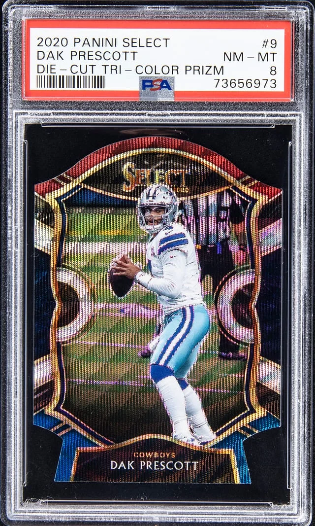 2020 Panini Select Dak Prescott Die-Cut Tri-Color Prizm #9 card image