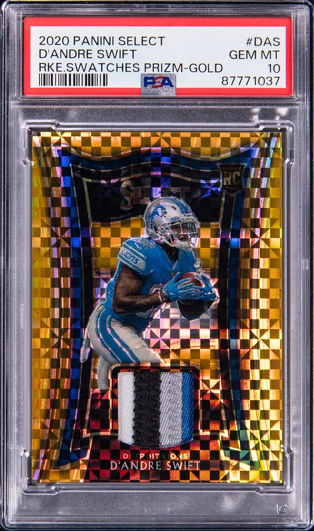 2020 Panini Select D'Andre Swift Swatches Prizm Gold #RS-DAS card image