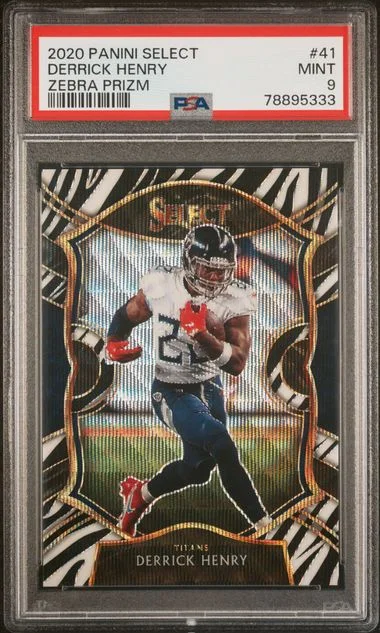 2020 Panini Select Derrick Henry Zebra Prizm #41 card image