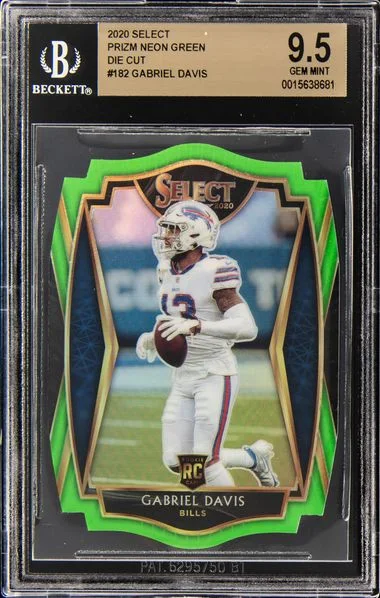 2020 Panini Select Gabriel Davis Neon Green Prizm #182 card image