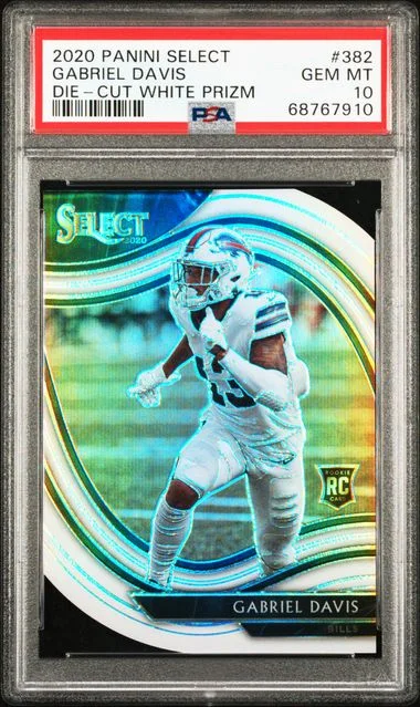 2020 Panini Select Gabriel Davis Die-Cut White Prizm #382 card image