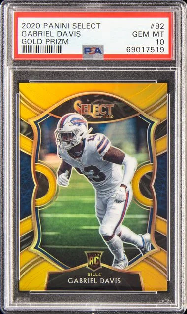 2020 Panini Select Gabriel Davis Gold Prizm #82 card image