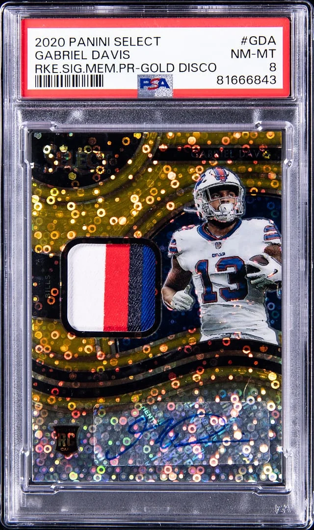 2020 Panini Select Gabriel Davis Signature Memorabilia Gold Disco #RSM-GDA card image