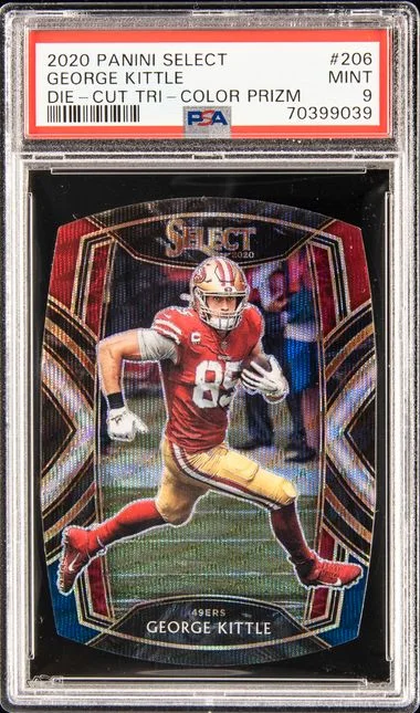2020 Panini Select George Kittle Die-Cut Tri-Color Prizm #206 card image