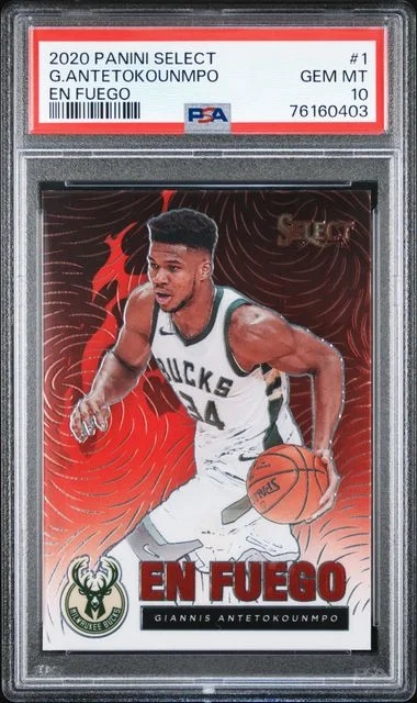 2020 Panini Select Giannis Antetokounmpo En Fuego #1 card image