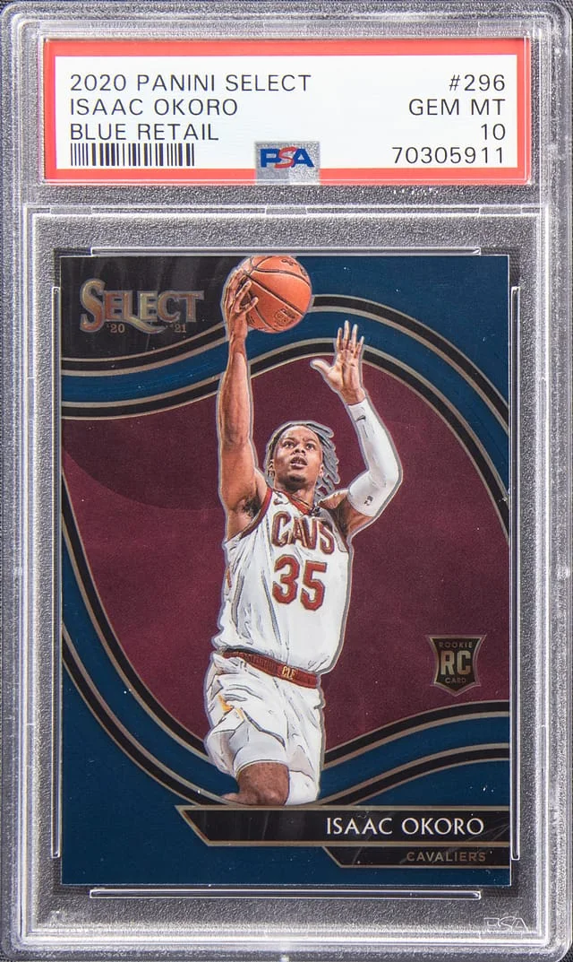 2020 Panini Select Isaac Okoro Blue Retail #296 card image