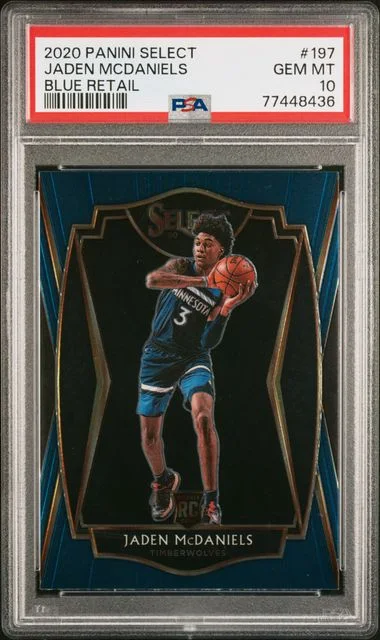 2020 Panini Select Jaden Mcdaniels Blue Retail #197 card image