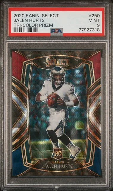 2020 Panini Select Jalen Hurts Tri-Color Prizm #250 card image