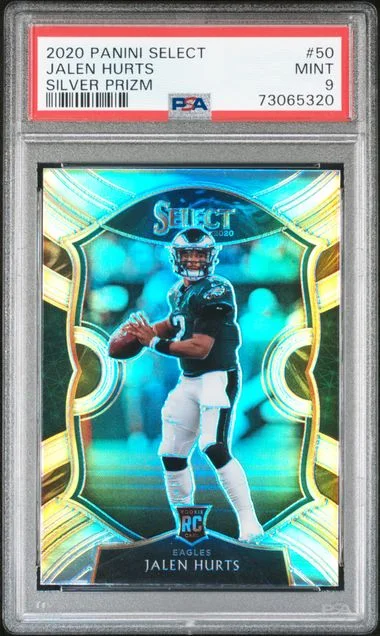 2020 Panini Select Jalen Hurts Silver Prizm #50 card image