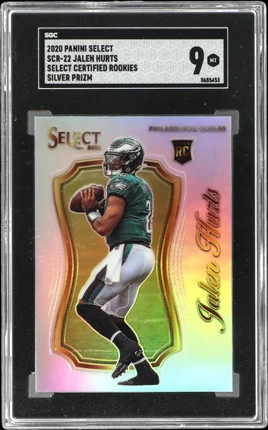 2020 Panini Select Jalen Hurts Certified Rookies Silver Prizm #SCR-22 card image