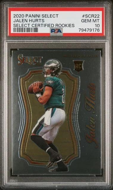 2020 Panini Select Jalen Hurts Select Certified Rookies #Scr22 card image