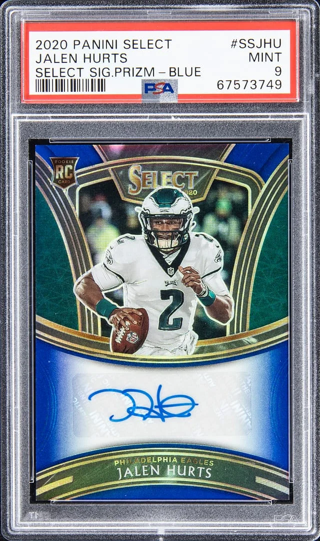 2020 Panini Select Jalen Hurts Signatures White Prizm #SS-JHU card image
