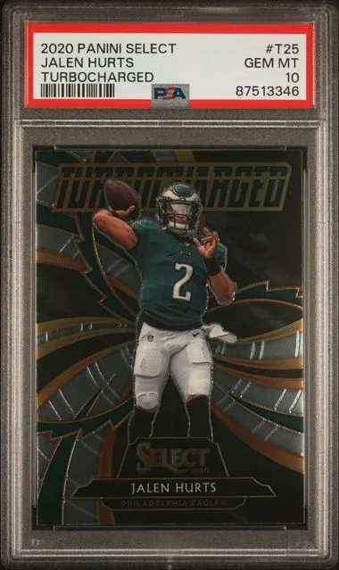 2020 Panini Select Jalen Hurts Turbocharged #T25 card image