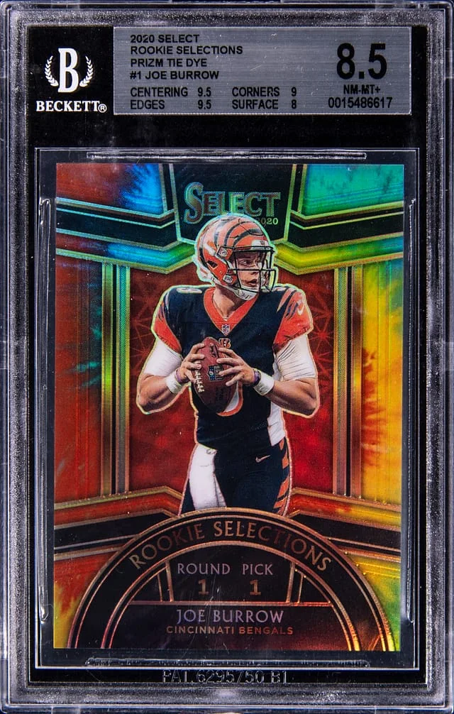 2020 Panini Select Joe Burrow Selections Tie-Dye Prizm #RS-1 card image