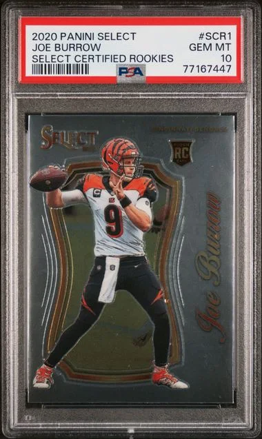 2020 Panini Select Joe Burrow Select Certified Rookies #Scr1 card image